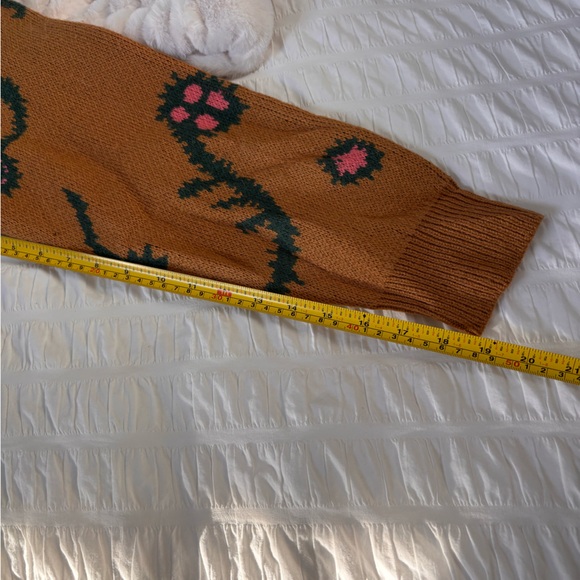 Obey Men's Washer Sweater with Pink and Green Floral Pattern - Picture 10 of 10